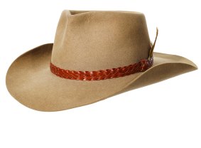 An Akubra hat, as worn by Peter Schulthorpe. Estimate $150.