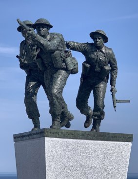 British Normandy Memorial sculpture by David Williams-Ellis, at Ver-sur-Mer, France.
