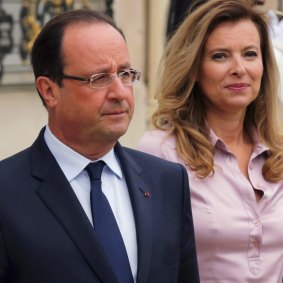 Love rat: French President Francois Hollande and former girlfriend Valerie Trierweiler in 2013.