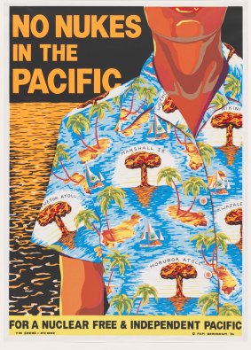 Pam Debenham's <i>No Nukes in the Pacific</i> poster.