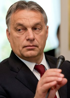Looking east: Hungarian Prime Minister Viktor Orban.