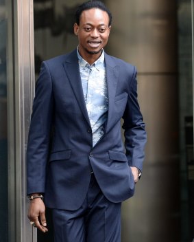 Tshiswaka Mwamba leaves County Court in May.