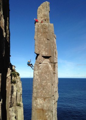 Paul Pritchard suffered paralysing, near-fatal brain damage when hit by a rock on Tasmania's iconic Totem Pole.