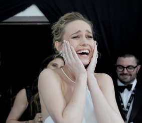 Larson winning Best Actress at last year’s Screen Actors Guild awards.