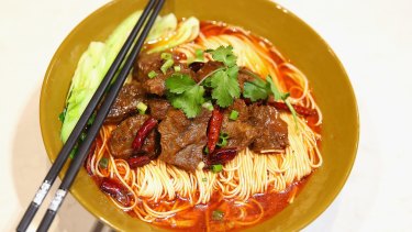 Food used as weapon: An angry passenger scalded a flight attendant with hot noodles.