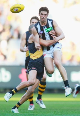 Collingwood captain Scott Pendlebury in the five-point loss to Richmond at the MCG on Sunday.