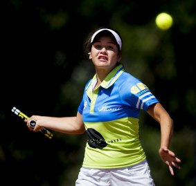 Sport 
Canberra Velocity player Maria Vais won her Asia-Pacific Tennis League match against South East Smashers at Lyneham on Sunday. 