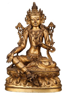 As sold last year (November 22) by Mossgreen. Ming Dynasty gilt-bronze figure. Sold for $1.2 million.