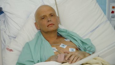 Alexander Litvinenko lies in a London hospital in November 2006, dying of radiation poisoning. In 2014, the British government opened an inquiry into Moscow's alleged involvement in the death of the former KGB agent.