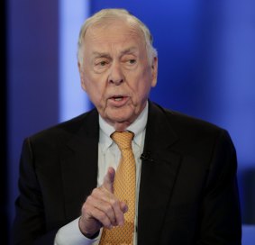 T. Boone Pickens appears on the Fox Business Network in New York earlier this month.