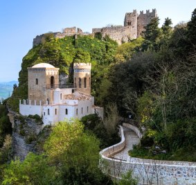 A castle in the medieval Sicilian town of Erice.