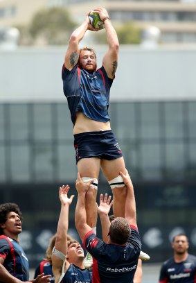On a high: The Rebels, training at Visy Park this week, are upbeat about their chances.