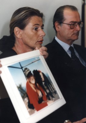 Xenia and Guiseppe Cafasso, parents of murdered Italian tourist Victoria Cafasso, remember their daughter at press conference in 1995.