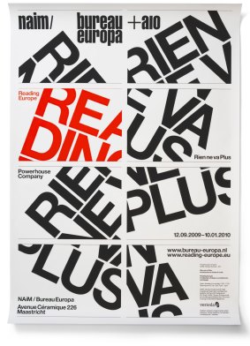 The Superstructure exhibition celebrates the work of graphic design "rockstars" Experimental Jetset.