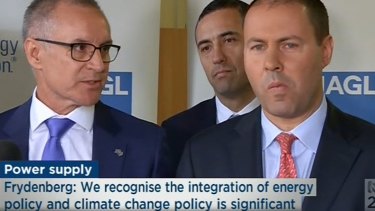 The South Australian and federal governments are at loggerheads over energy policy, leading to a heated argument between Jay Weatherill and Josh Frydenberg at a press conference.