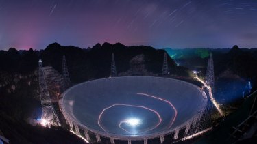 Construction on the 500-metre diameter radio telescope, which began in 2011 is now complete.