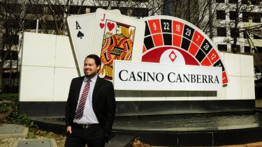 Aquis managing director, Justin Fung at the Canberra casino, which is allowed poker machines for the first time under a bill abled this week.