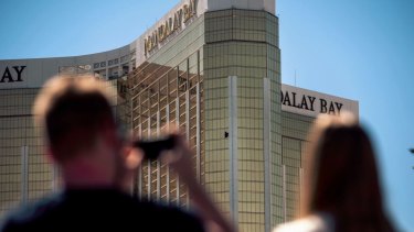 Stephen Paddock smashed windows in his suite at the Mandalay Bay Resort and Casino.