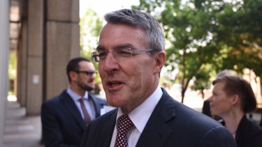 Shadow attorney-general Mark Dreyfus outside the Administrative Appeals Tribunal on Friday.