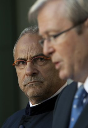 Former president of East Timor Jose Ramos-Horta, left, says he is "very supportive of Kevin Rudd as secretary-general, assuming he runs".