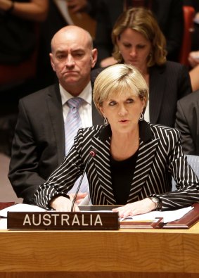 Julie Bishop's efforts at the United Nations Security Council drew praise from former US president Bill Clinton.