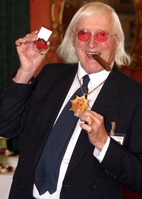 Jimmy Savile in 2008 who for decades was a fixture on British television.and has since emerged as a sexual predator.  