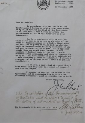 The signed Dismissal letter.