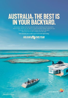 One of the ads featured in Tourism Australia's new 'The best is in your backyard' campaign.
