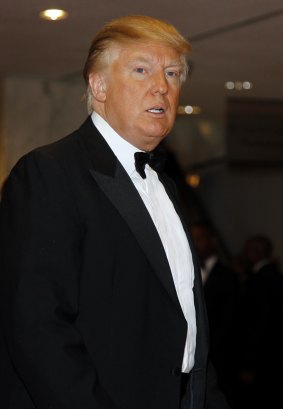 Donald Trump arrives for the White House Correspondents' Association Dinner on April 30, 2011.