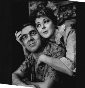 Moya O'Sullivan with Robert Bruning in 1966's <I>The Summer of the 17th Doll</I>. 