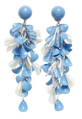 Earrings from the Conscious Exclusive collection that are made from recycled polyester.