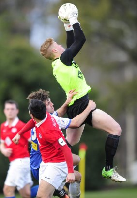 Canberra FC goalkeeper Sam Brown moved across from Woden-Weston FC mid-season.