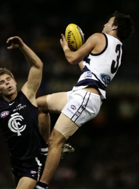 Jimmy Bartel in action for the Cats.
