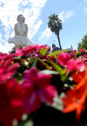 The Marilyn Monroe sculpture unveiled on Tuesday in Bendigo.