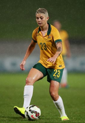 Michelle Heyman scored a first-half hat-trick in the wet conditions.