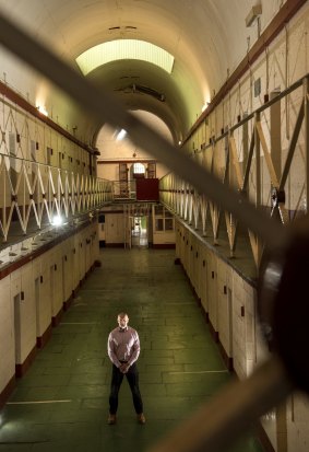 Inside the corridor of the former Pentridge Prison B Division.