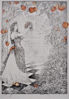 An image from Dawn Coulter Cruttenden's triptych, The Legend of Melba.