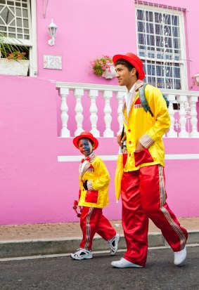 Dressed up for the Cape Town Carnival, in Bo Kaap, Cape Town.
