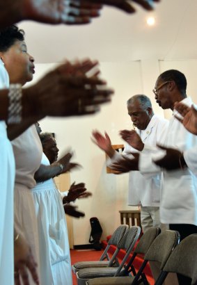 Worship at the Hall United Methodist Church.
