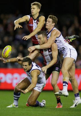 Saint Sean Dempster soars over the top.