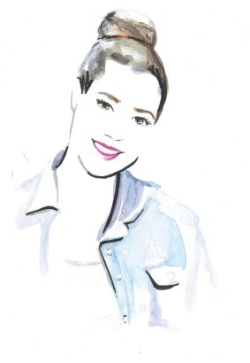 Fashionistas can get an illustration of their outfit done by Erin Whitty as part of Canberra Centre's fashion weekend, like this illustration of Jil Hogan.