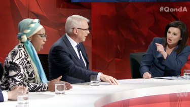 Yassmin Abdel-Magied was a panellist in a fiery Q&A, with her Anzac Day post bearing the brunt of much ire.
