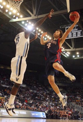 Matthew Dellavedova in action for St Mary's during his college days. 