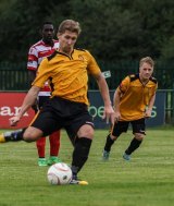 Lewis Smith in action for East Thurrock FC.