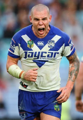 Bad Dog: David Klemmer after being sent from the field in last year's controversial loss to South Sydney.