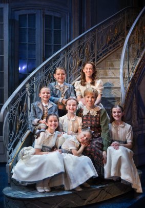 Top: Jackson Rudge (Friedrich), Stefanie Jones (Liesl). Middle:   Joshua Vass (Kurt), Bronte Muir (Louisa), Amy Lehpamer (Maria), Kayla Muir (Marta). Bottom: Chloe Vigilante (Brigitta) and Annie Jones (Gretl).