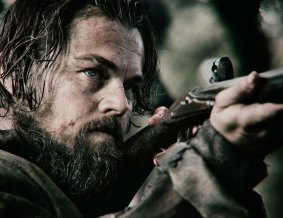 Leonardo DiCaprio is left for dead after a bear attack in <i>The Revenant.</i>
