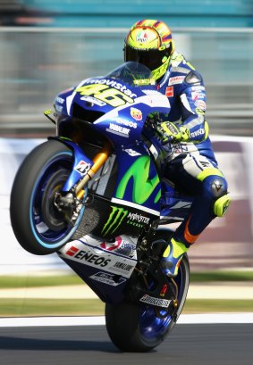 Valentino Rossi is aiming to win his 10th career world title in Sunday's Australian Motorcycle Grand Prix at Phillip Island.