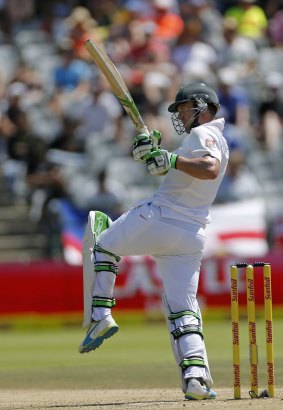 South Africa's AB de Villiers  in action at Newlands.