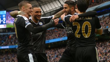 Champions: Leicester were 5000-1 to win the title.
